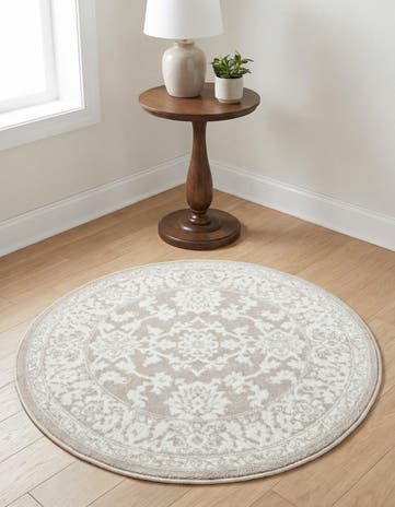 Light Gray Charlotte Round Rug