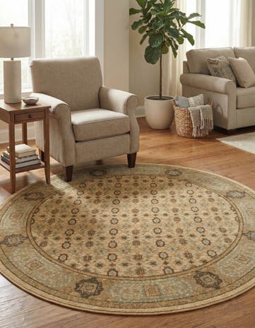 Cream Amina Round Rug