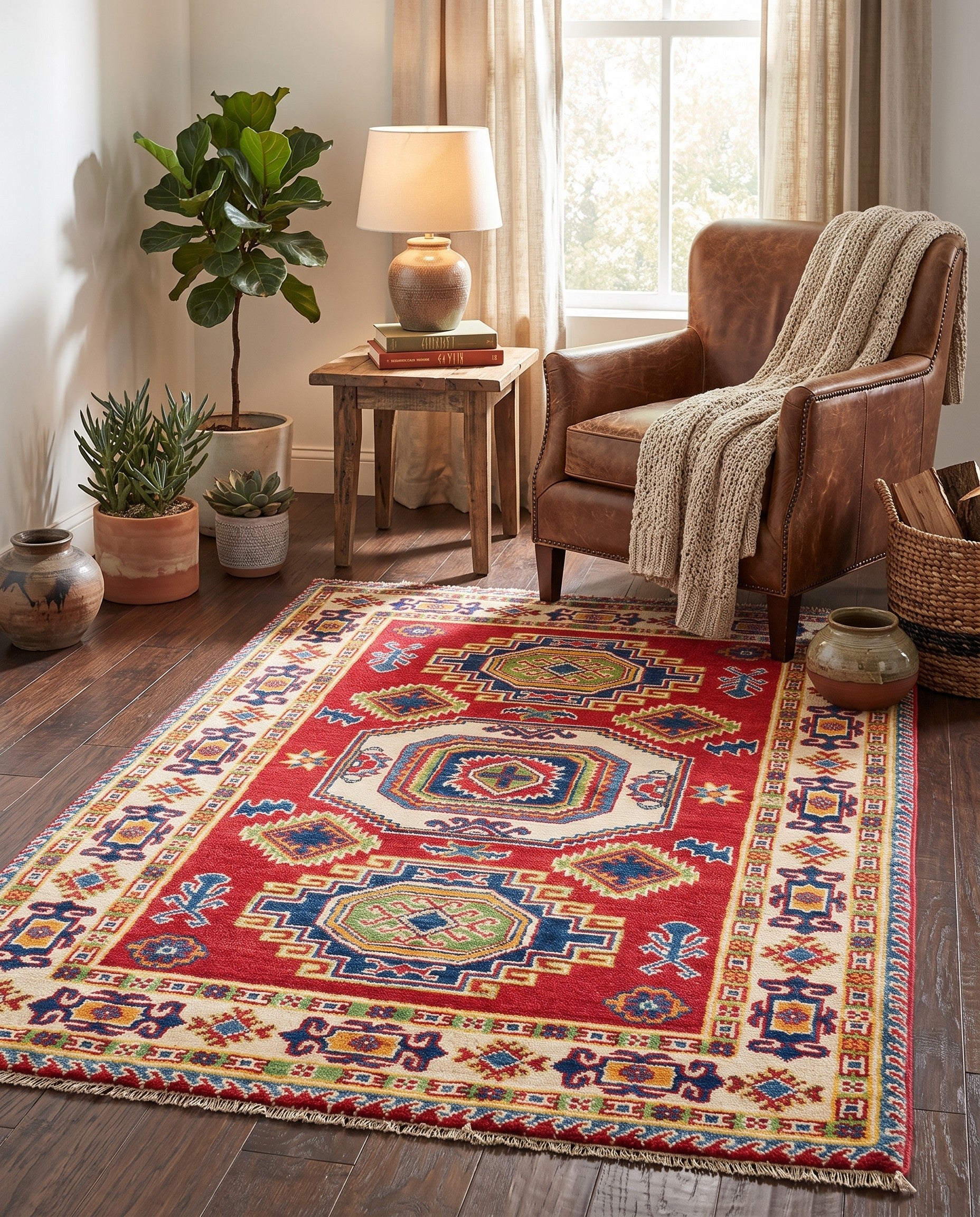 3' 2 x 5' 1 Hand Knotted Kazak Rug