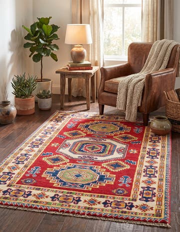 3' 2 x 5' 1 Hand Knotted Kazak Rug
