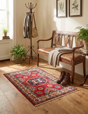 2' x 2' 11 Hand Knotted Kazak Rug