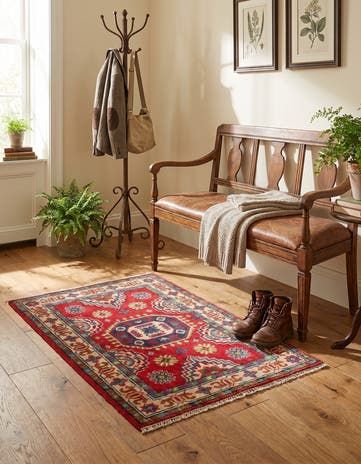 2' x 2' 11 Hand Knotted Kazak Rug