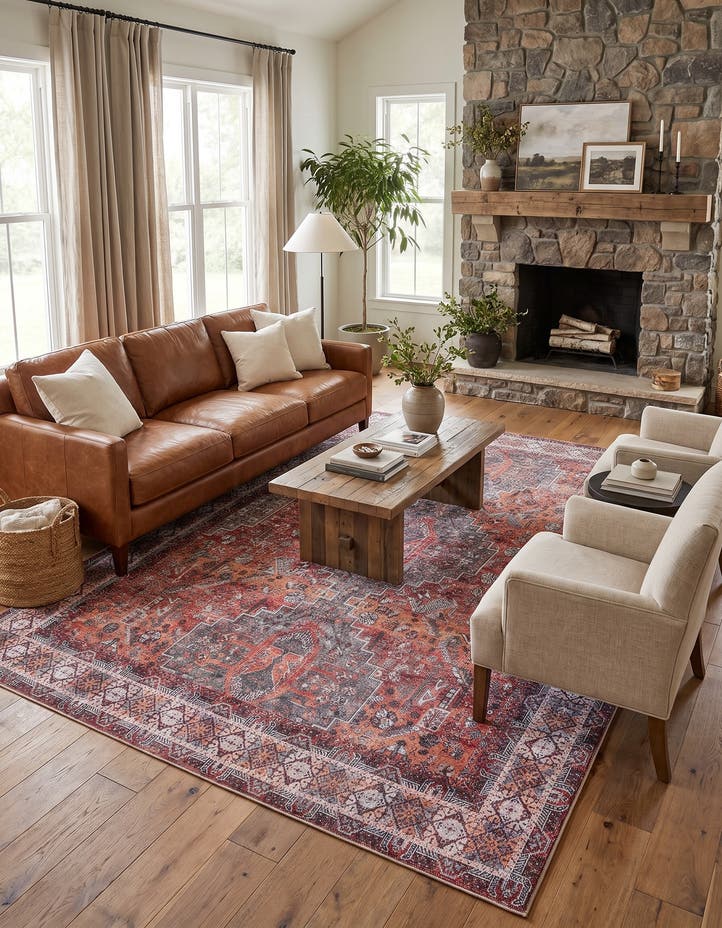 9' 5 x 13' 1 Washable Timeless Rug