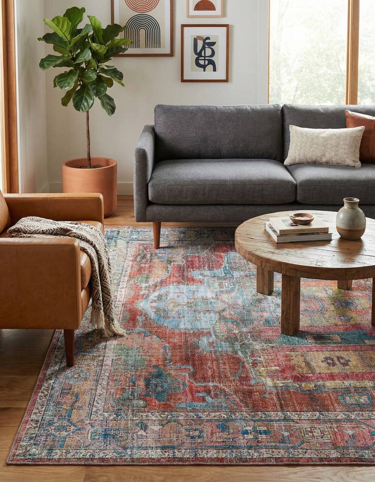 Detail image of 7' 3 x 10' Washable Maahru Rug