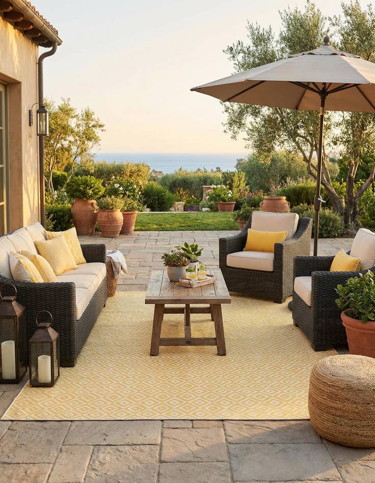 Detail image of 7' 10 x 10' Washable Jill Zarin Costa Rica Indoor / Outdoor Rug