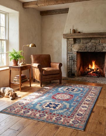 2' 7 x 4' 2 Hand Knotted Kazak Rug