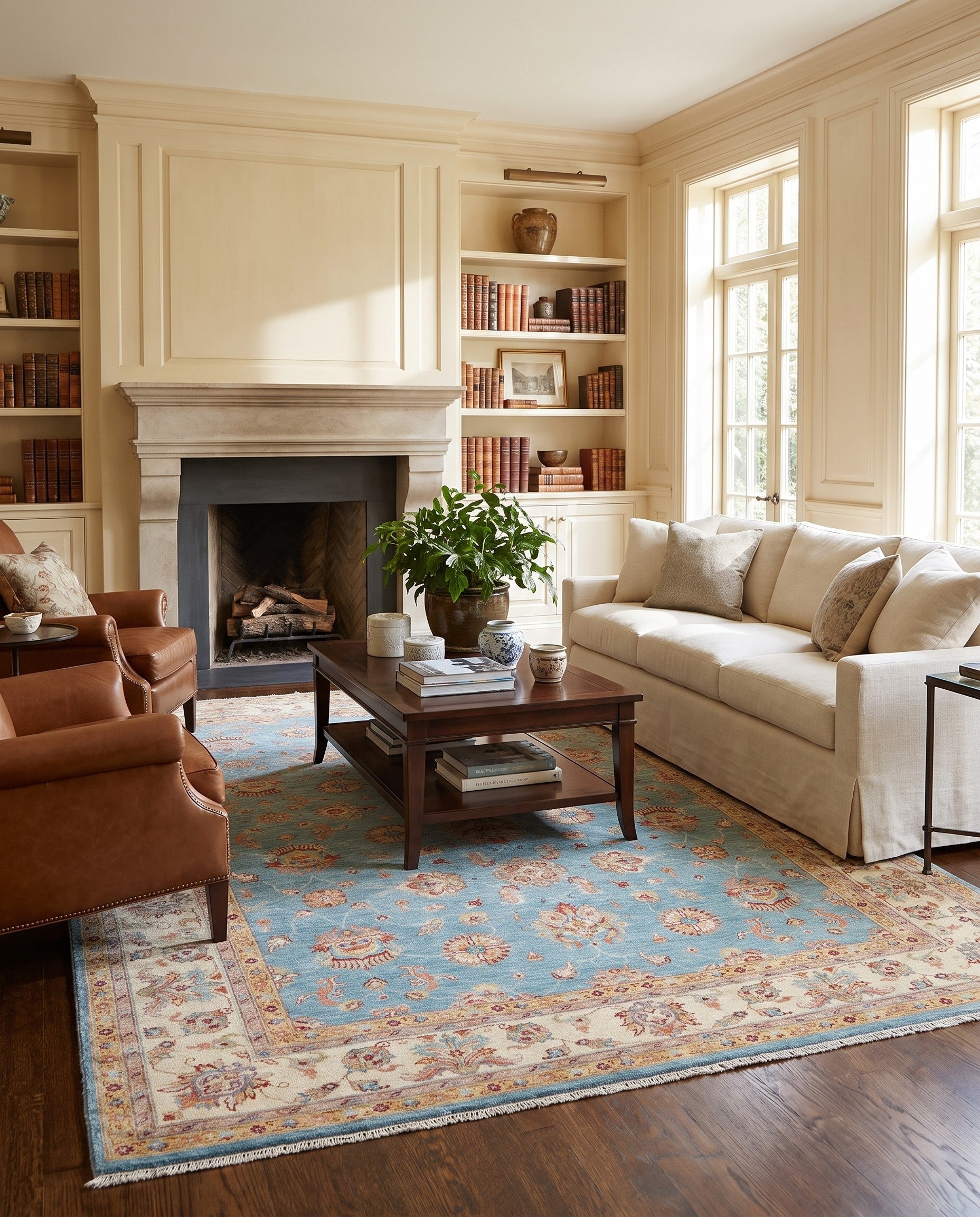 7' 1 x 9' 11 Hand Knotted Ziegler Rug