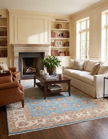 7' 1 x 9' 11 Hand Knotted Ziegler Rug
