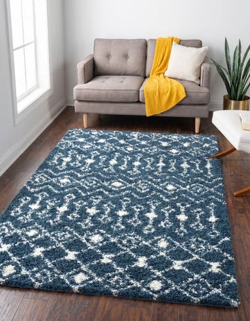 4' x 6' Moroccan Trellis Shag Rug