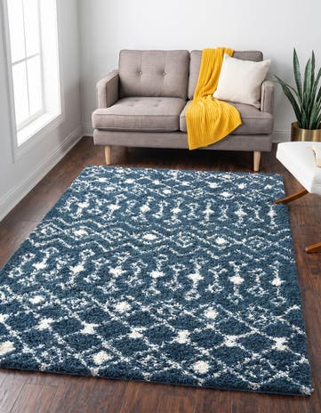 4' x 6' Moroccan Trellis Shag Rug
