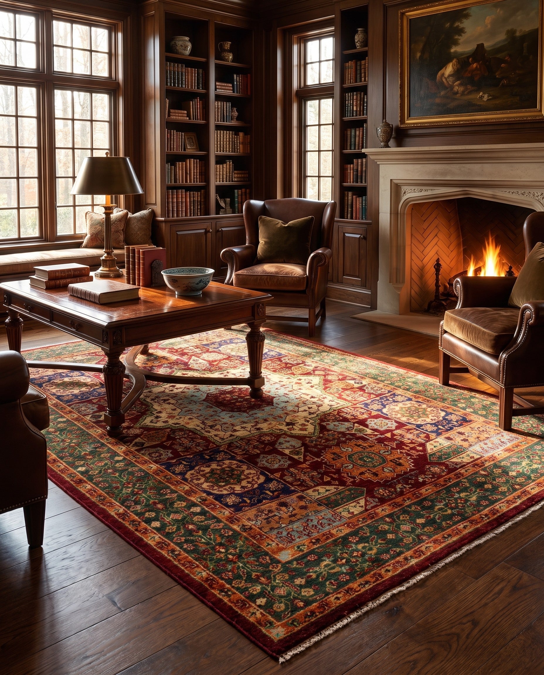 5' 10 x 8' Hand Knotted Mamluk Ziegler Rug