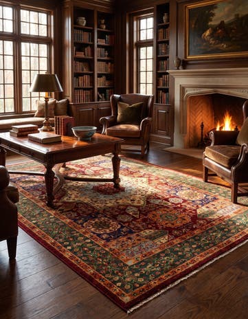 5' 10 x 8' Hand Knotted Mamluk Ziegler Rug