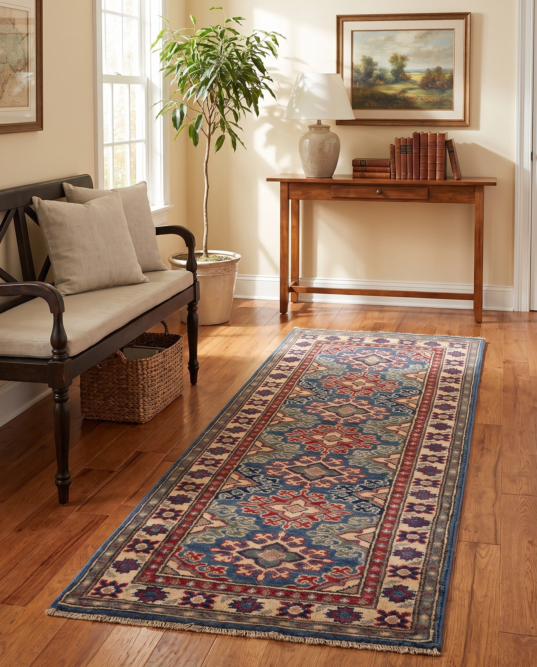 2' 1 x 5' 10 Hand Knotted Kazak Runner Rug