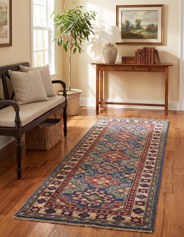 2' 1 x 5' 10 Hand Knotted Kazak Runner Rug