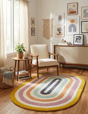 3' 1 x 5' 1 Hand Tufted Wool Oval Rug