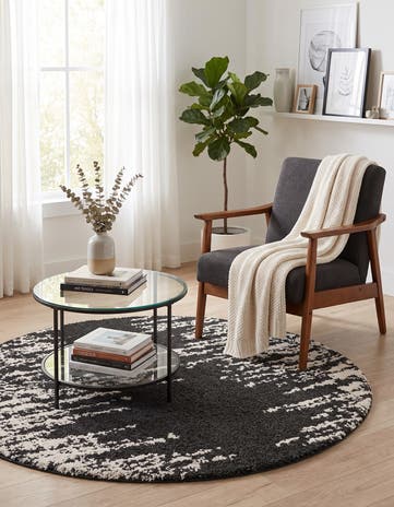 4' x 4' Serenity Shag Round Rug