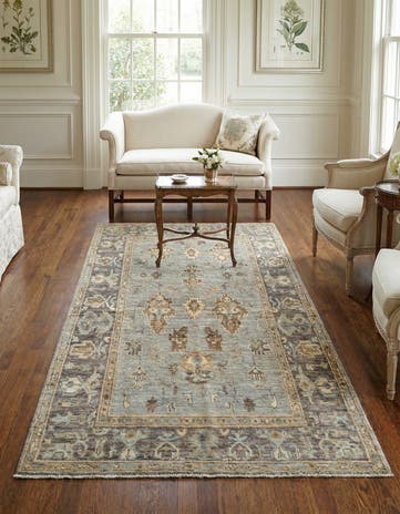 3' 10 x 6' 5 Hand Knotted Oushak Wool Rug
