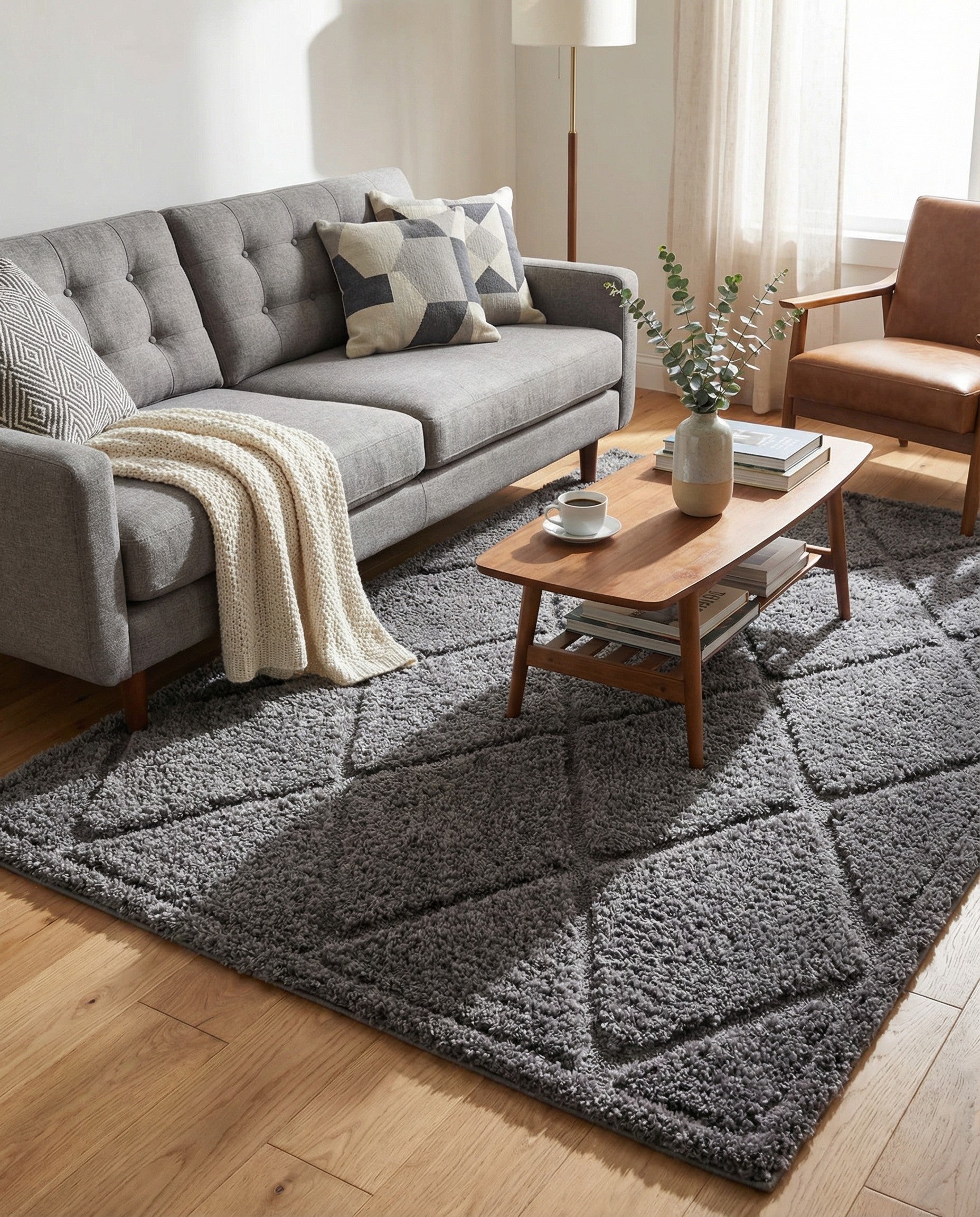 5' x 8' Trellis Shag Rug