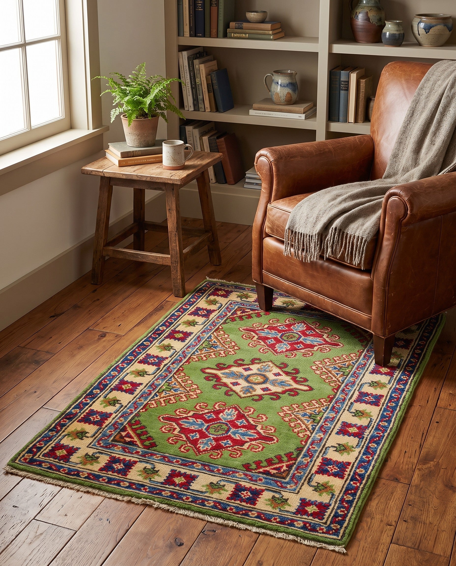 2' x 2' 11 Hand Knotted Kazak Rug