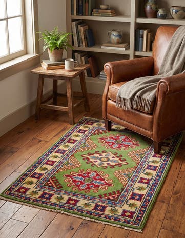2' x 2' 11 Hand Knotted Kazak Rug