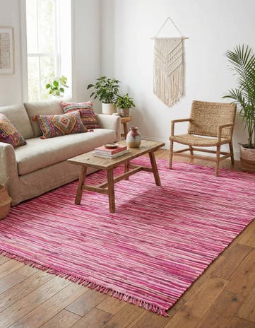 9' x 12' Hand Woven Chindi Cotton Rug
