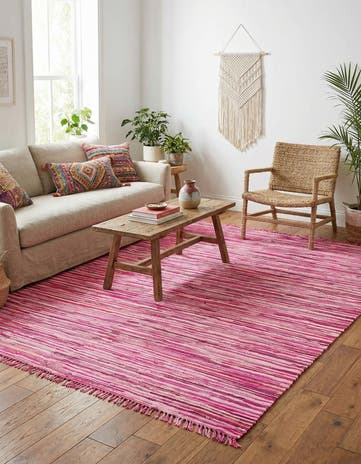 9' x 12' Hand Woven Chindi Cotton Rug