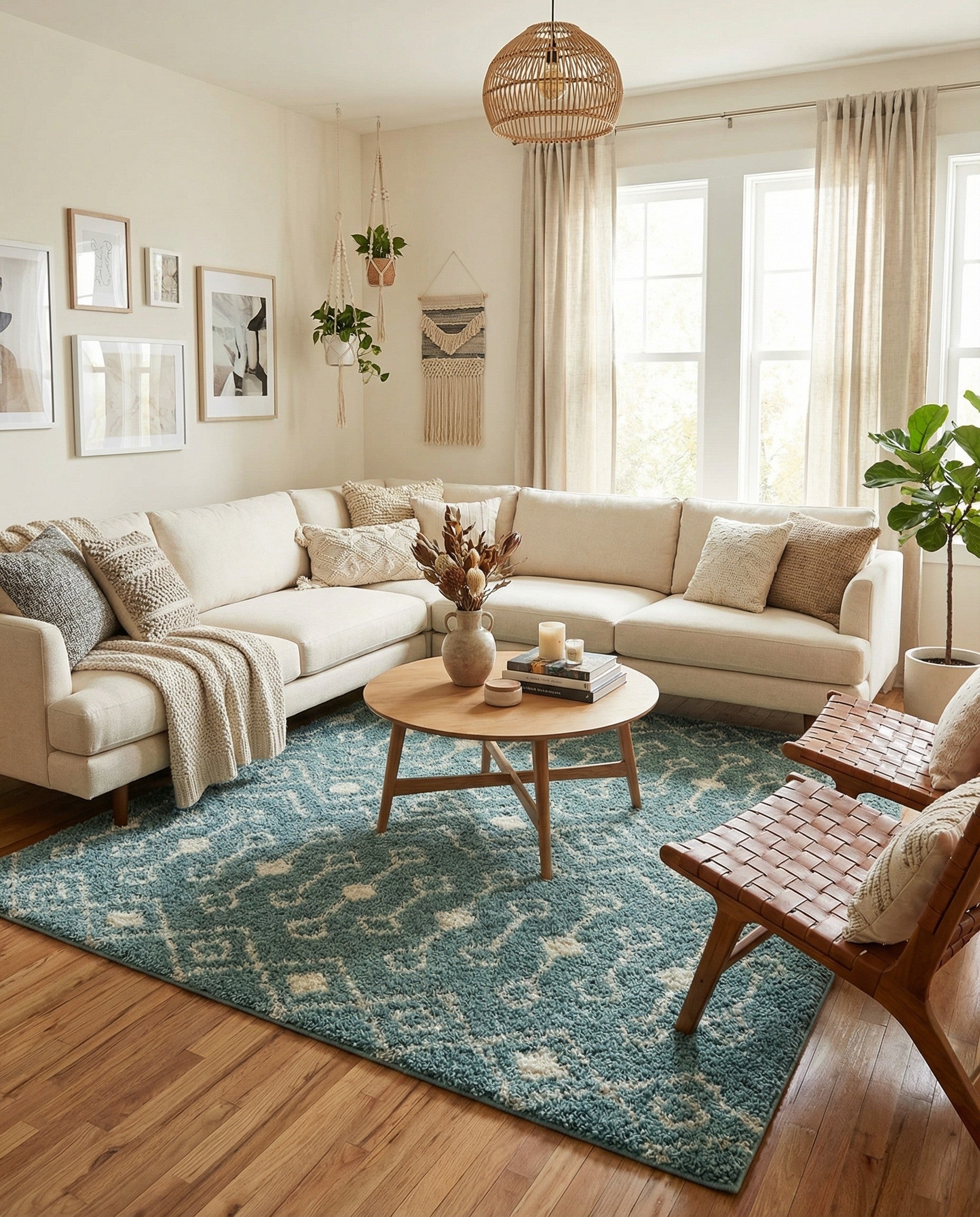 7' 10 x 7' 10 Moroccan Trellis Shag Square Rug