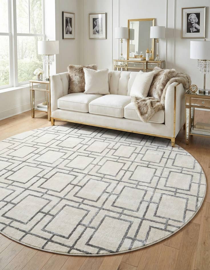 Detail image of 7' 10 x 7' 10  Marilyn Monroe&trade; Glam Deco Round Rug