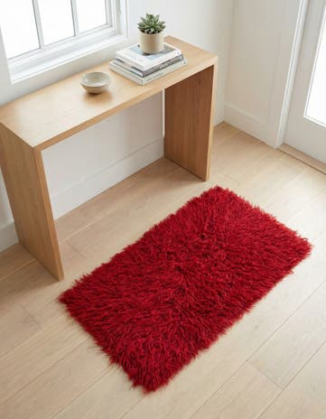 2' 1 x 3' 10 Hand Knotted Moroccan Wool Runner Rug
