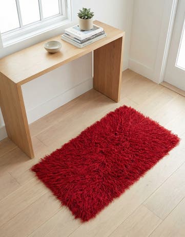 2' 1 x 3' 10 Hand Knotted Moroccan Wool Runner Rug