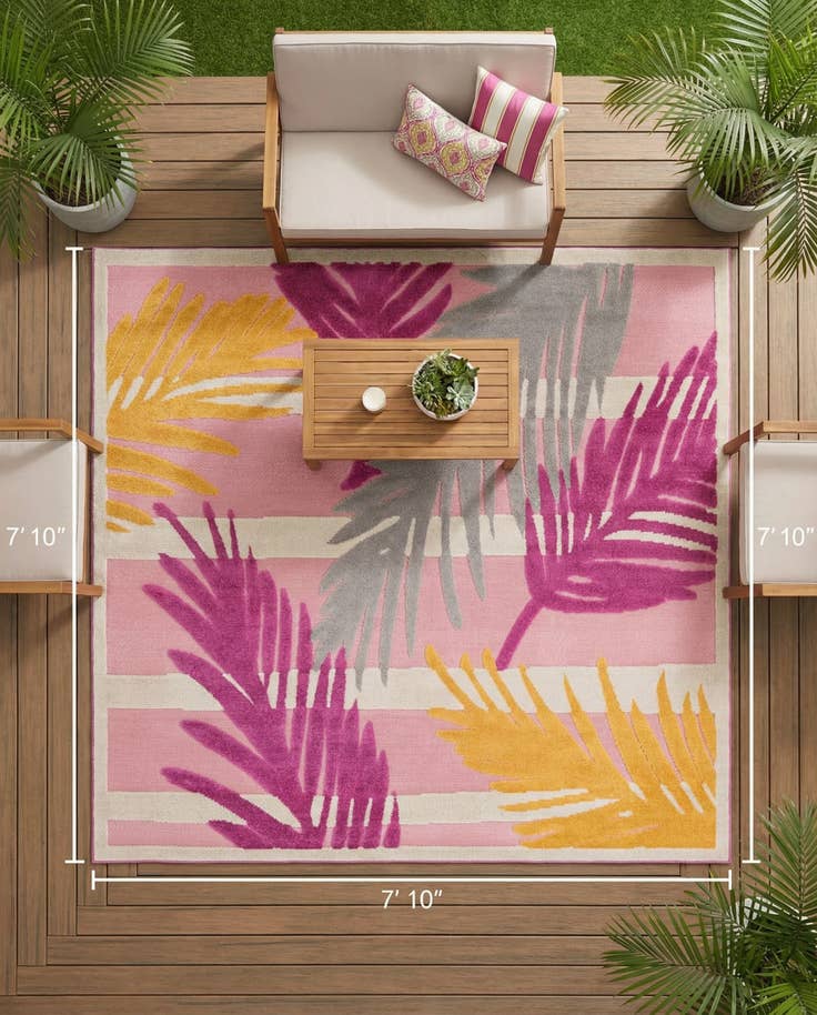 Detail image of 7' 10 x 7' 10 Easy-Clean Aruba Indoor / Outdoor Square Rug