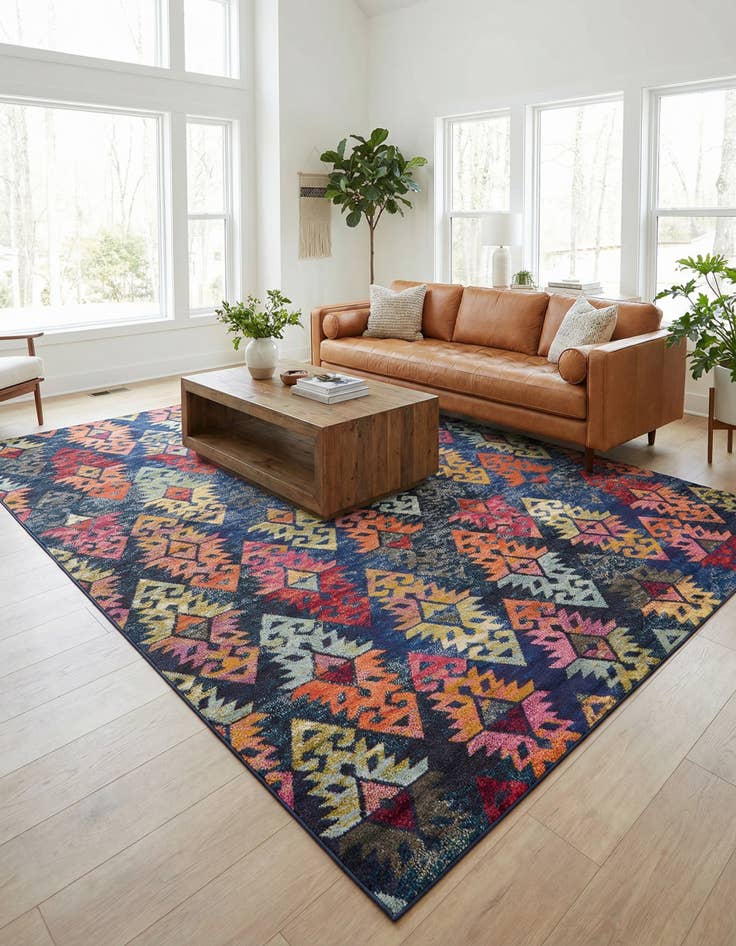 Detail image of 9' x 12' 2 Washable Santa Fe Rug