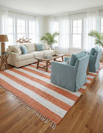 10' x 14' 1 Hand Woven Chindi Rag Rug