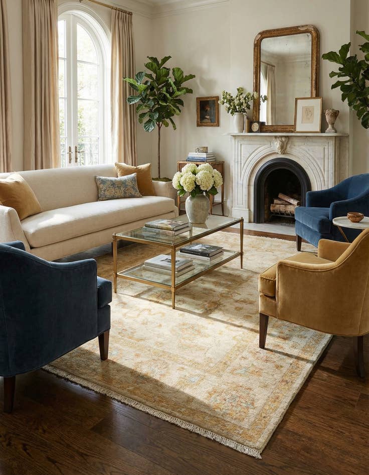 Detail image of 5' 3 x 6' 7 Kaizar Wool Rug