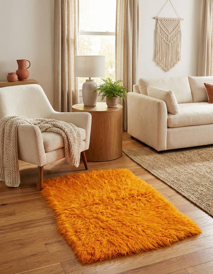 Detail image of 2' 8 x 4' 2 Hand Knotted Moroccan Wool Rug