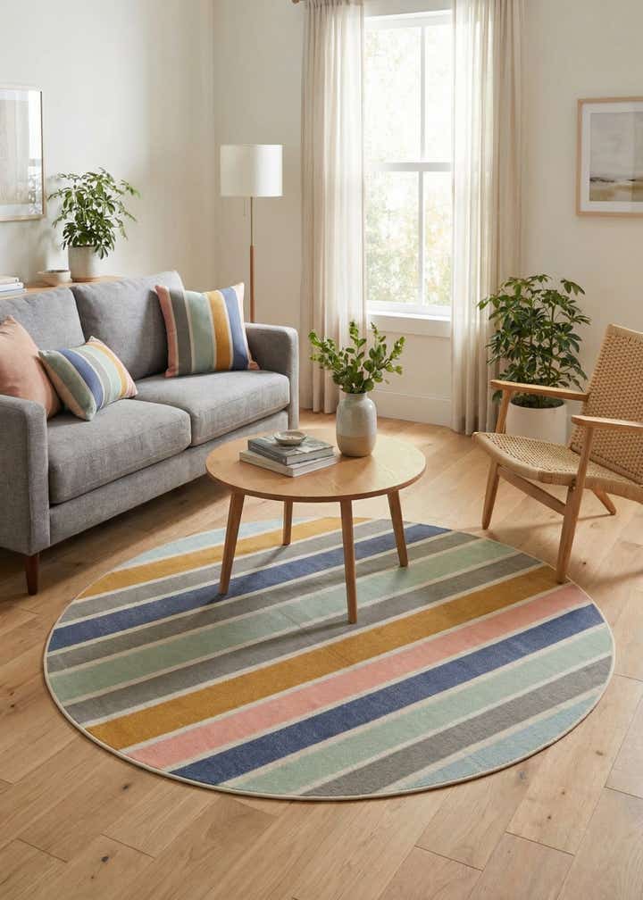7' x 7' Lotus Round Rug