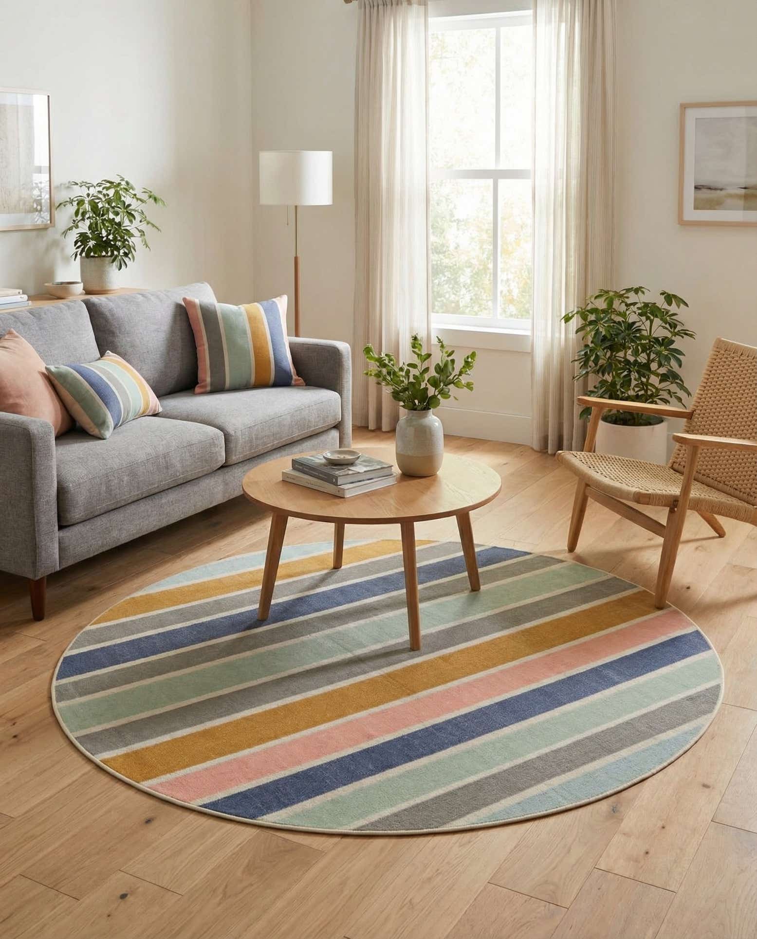 7' x 7' Lotus Round Rug