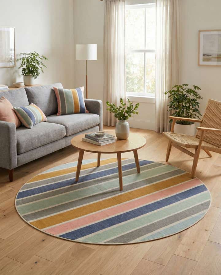 7' x 7' Lotus Round Rug