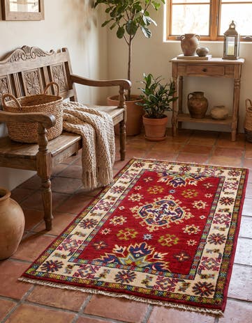 2' 1 x 2' 11 Hand Knotted Kazak Rug