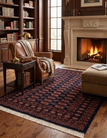 4' 3 x 6' Hand Knotted Bokhara Oriental Wool Rug