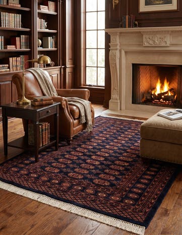 4' 3 x 6' Hand Knotted Bokhara Oriental Wool Rug