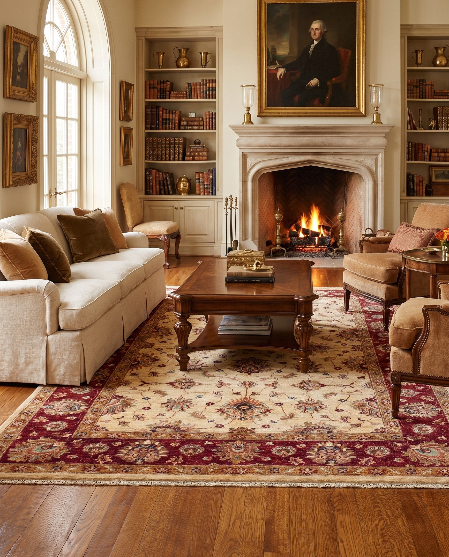5' 10 x 8' 2 Hand Knotted Ziegler Rug