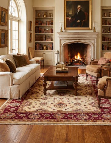 5' 10 x 8' 2 Hand Knotted Ziegler Rug