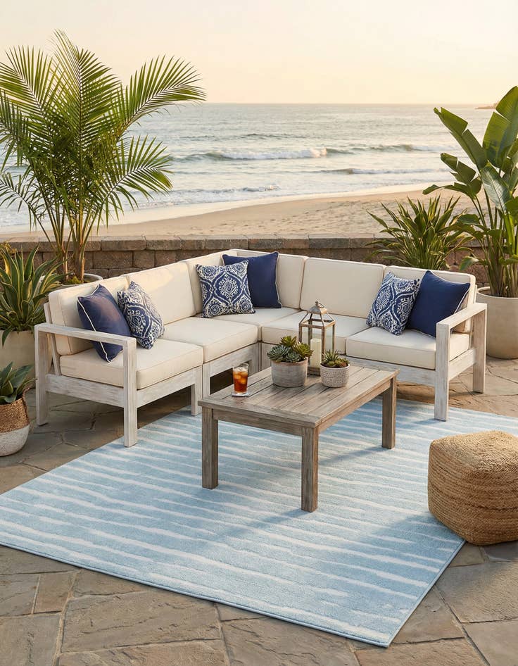 Detail image of 5' x 8' Washable Sabrina Soto Ola Indoor / Outdoor Rug
