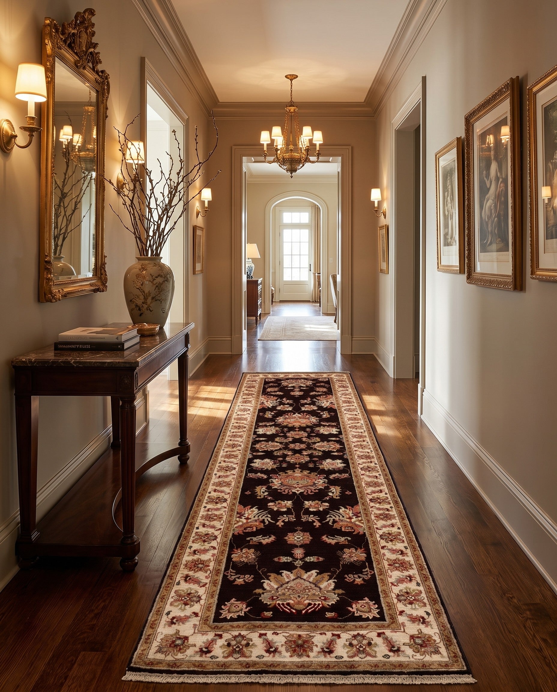 2' 10 x 10' Hand Knotted Pershawar Ziegler Runner Rug