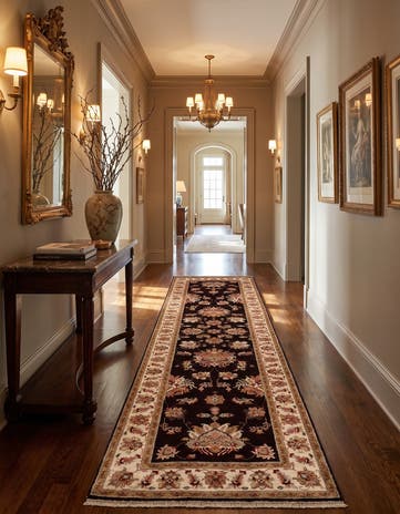 2' 10 x 10' Hand Knotted Pershawar Ziegler Runner Rug