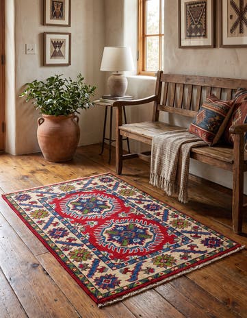 2' x 2' 11 Hand Knotted Kazak Rug