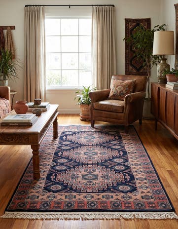 4' 1 x 6' Hand Knotted Kazak Oriental Wool Rug