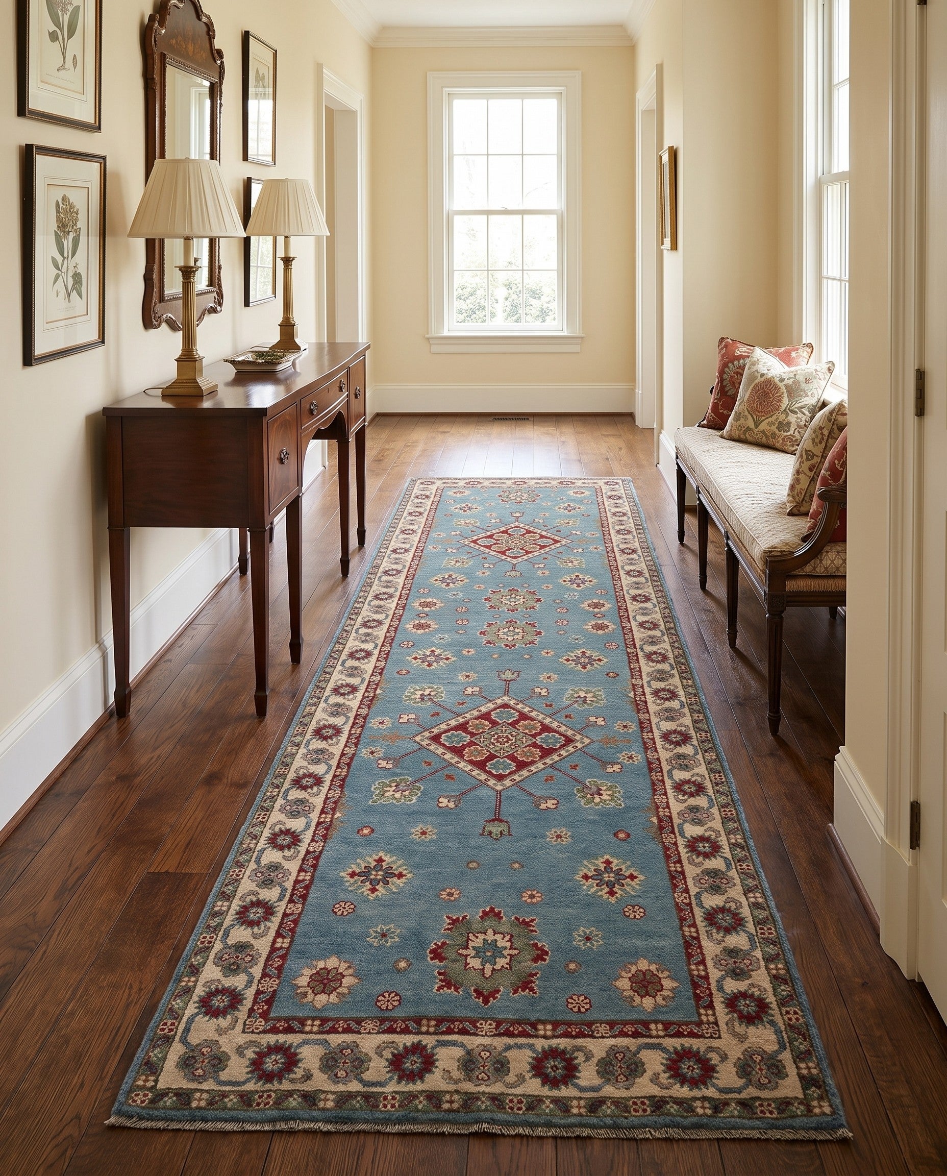 2' 8 x 9' 10 Hand Knotted Kazak Runner Rug