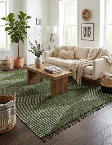 9' x 12' Hand Woven Chindi Cotton Rug